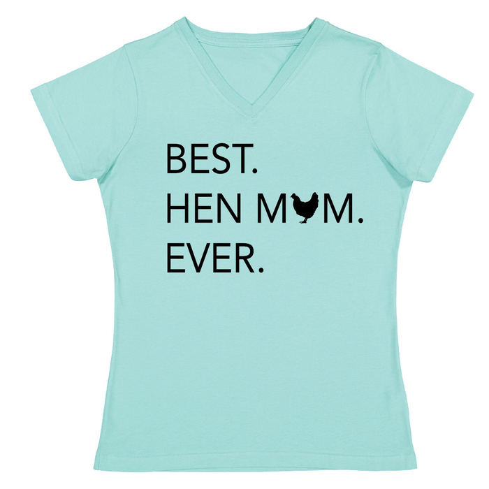 Best Hen Mom Ever V-Neck T-Shirt-1
