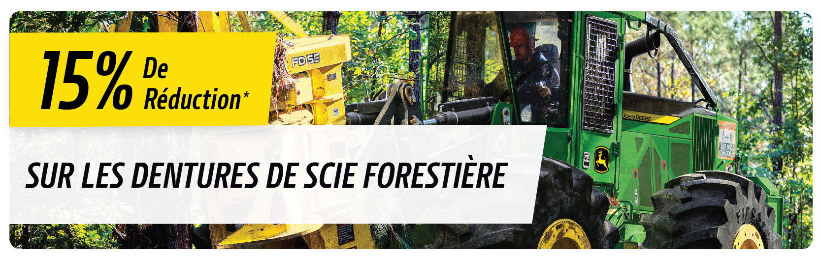 15 % sur les dentures de scie forestière 15 % sur les dentures de scie forestière
