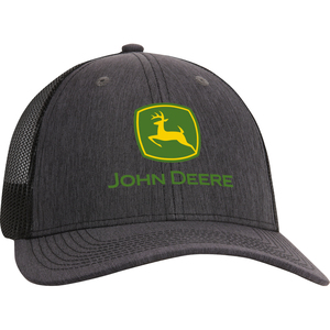 Ivory John Deere Colorblock Patch Mesh Backed Hat 